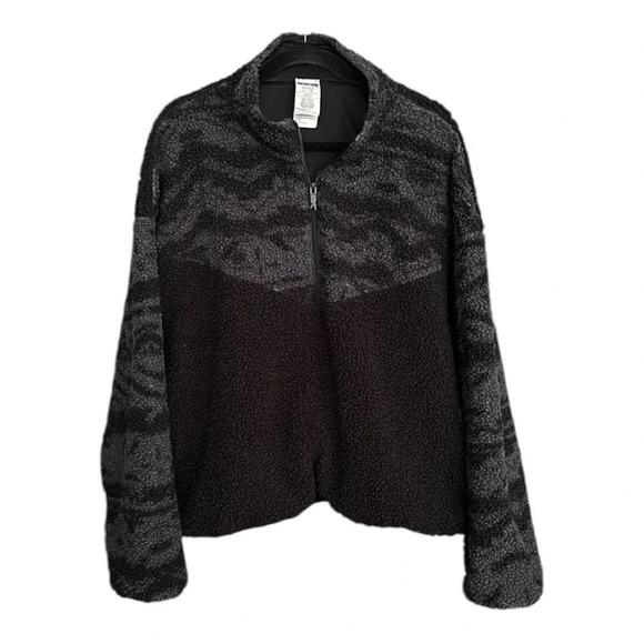 REEBOK Sherpa Fleece Oversized Sweatshirt Quarter Zip Outdoor Wear Size 2X - Picture 16 of 16